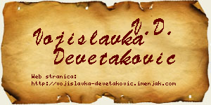Vojislavka Devetaković vizit kartica